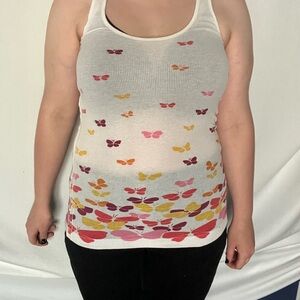 American Eagle Tank Top with Multicolor Butterflies - FREE SHIPPING ✨